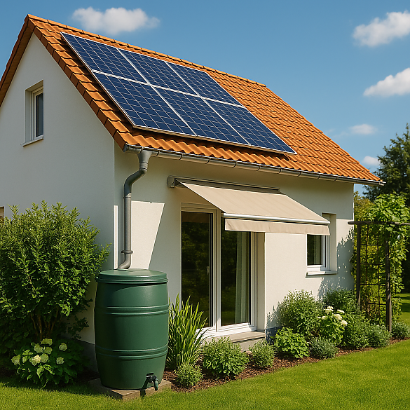 Einfamilienhaus mit PV-Anlage