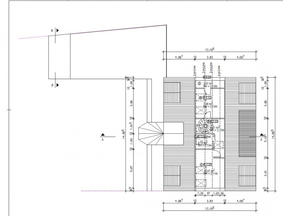 Grundriss Ebene 2 Maisonettewohnung K�then