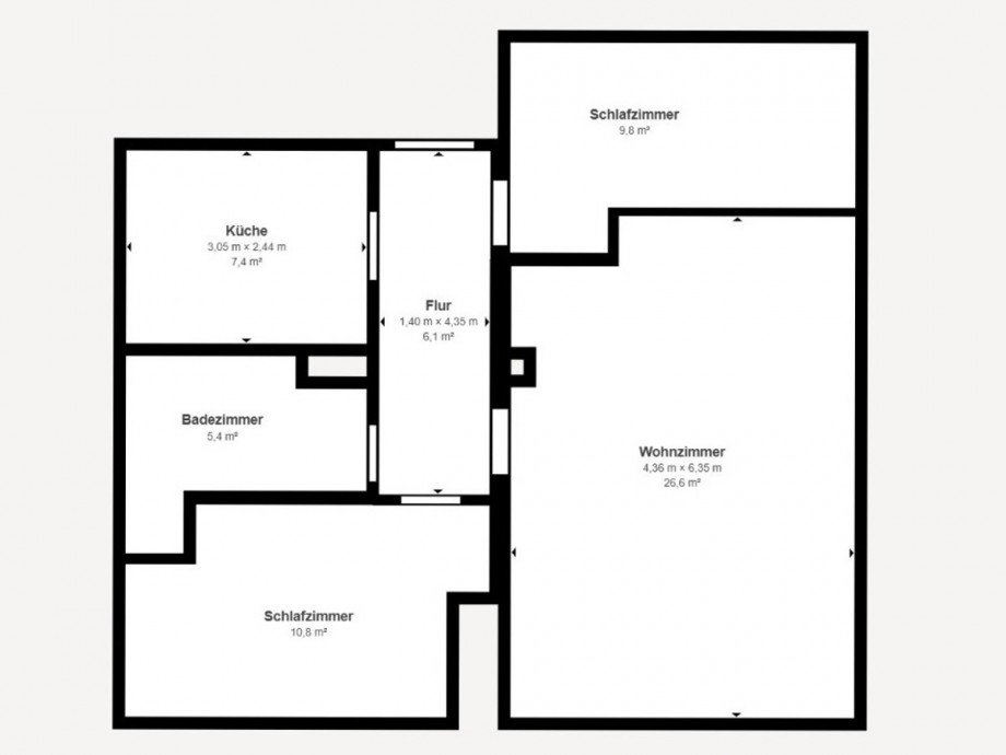 Grundriss Etagenwohnung K�then