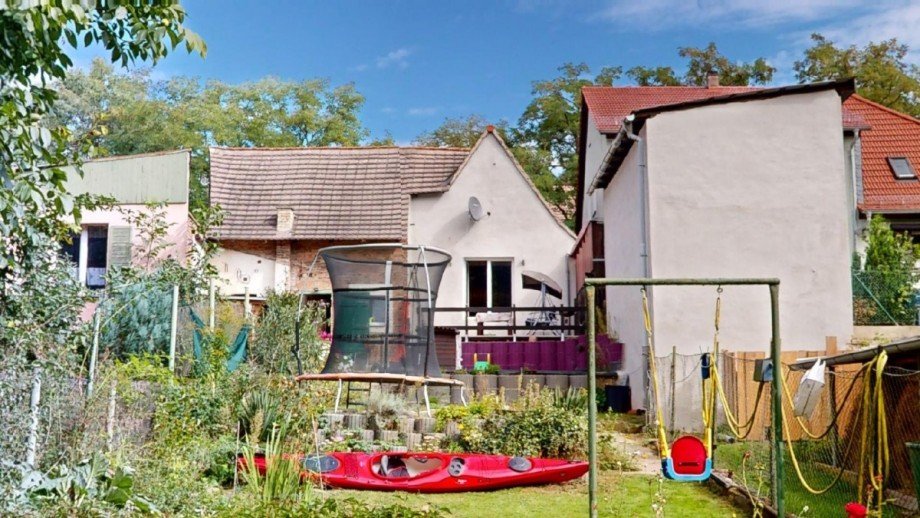 R�ckansicht Einfamilienhaus Freckleben