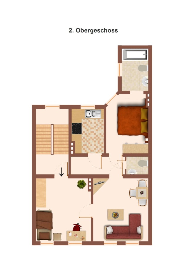 Grundriss 2.OG Mehrfamilienhaus K�then