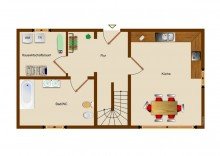 Grundriss EG Ohne K�uferprovision!!! Modernisiertes Stadthaus mit Ausbaureserve unterm Dach