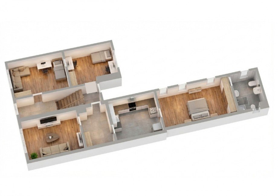 3D-Grundriss OG Reihenmittelhaus K�then