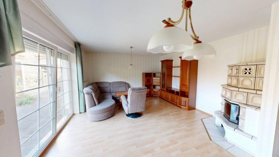 Wohnzimmer mit Kamin Einfamilienhaus Fra�dorf