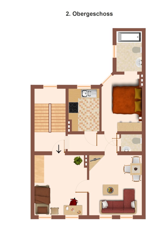 Grundriss 2. OG Zweifamilienhaus K�then