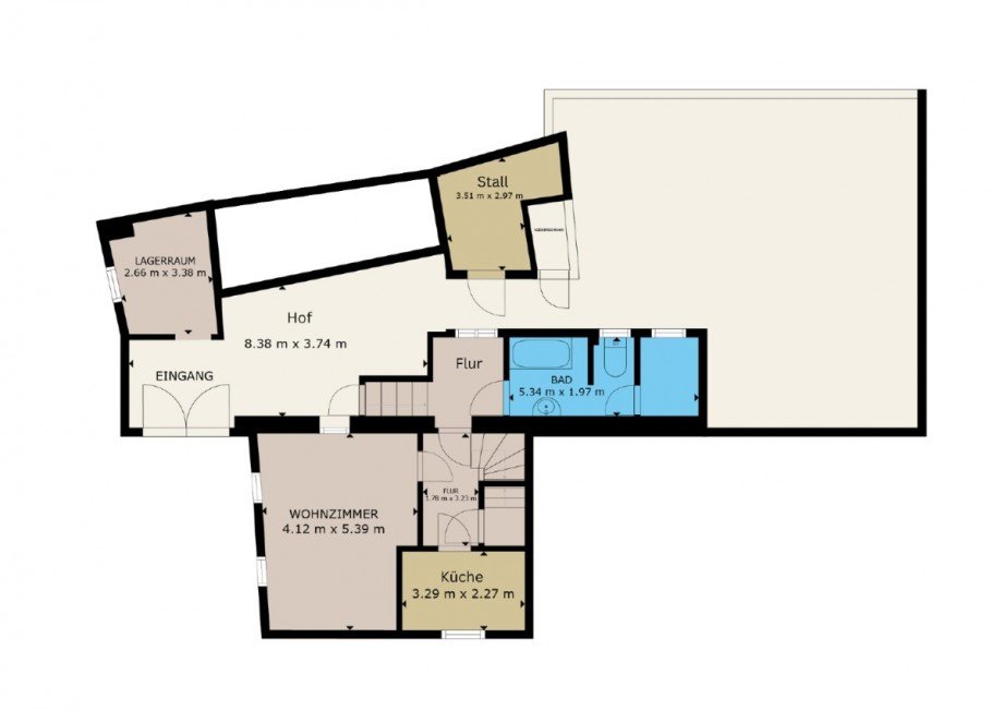 Grundriss EG Reihenendhaus S�dliches Anhalt
