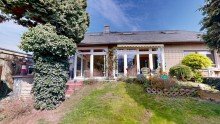 R�ckansicht Wohnhaus Ohne K�uferprovision! Familienidylle mit gro�em Garten - Einfamilienhaus mit Wintergarten & Garage