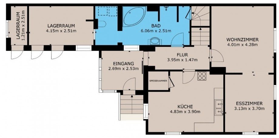 Grundriss EG Doppelhaush�lfte S�dliches Anhalt
