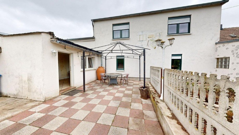 Blick auf Terrasse Reihenendhaus L�bnitz a.d.Linde