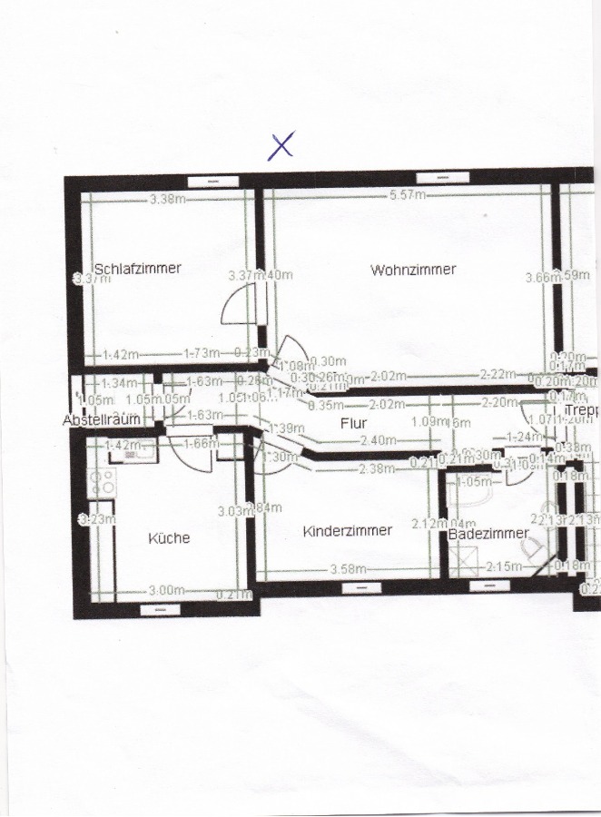 Grundriss Dachgeschosswohnung S�dliches Anhalt -G�rzig OT Reinsdorf