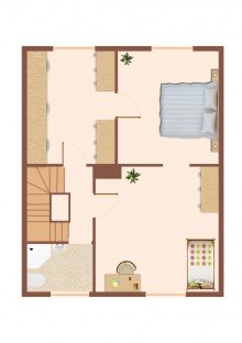 Grundriss OG OHNE K�UFERPROVISION!!! Gem�tliches Reihenhaus mit schickem Garten