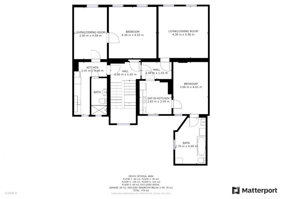 Grundriss 2.OG Mehrfamilienhaus K�then/ Anhalt
