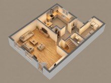 3D-Grundriss EG Ohne K�uferprovision! Charmantes Reihenhaus mit Potenzial, Garage & Garten
