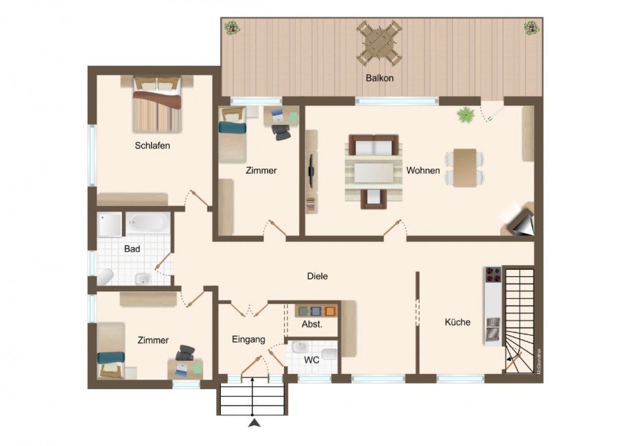 Grundriss Erdgeschoss Bungalow S�dliches Anhalt