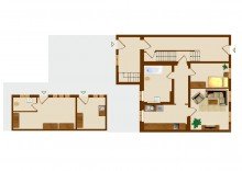 Grundriss EG Ohne K�uferprovision!!! Gepflegtes Reihenhaus mit wundersch�ner Eigent�merwohnung und Mieteinnahme