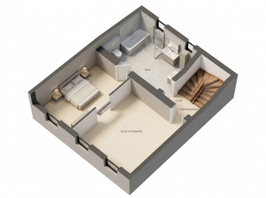 3D Grundriss 2.OG Reihenmittelhaus K�then