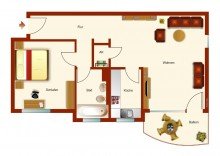 Grundriss Ohne K�uferprovision!!! Interessante Geldanlagem�glichkeit im  Wohnpark West  von K�then