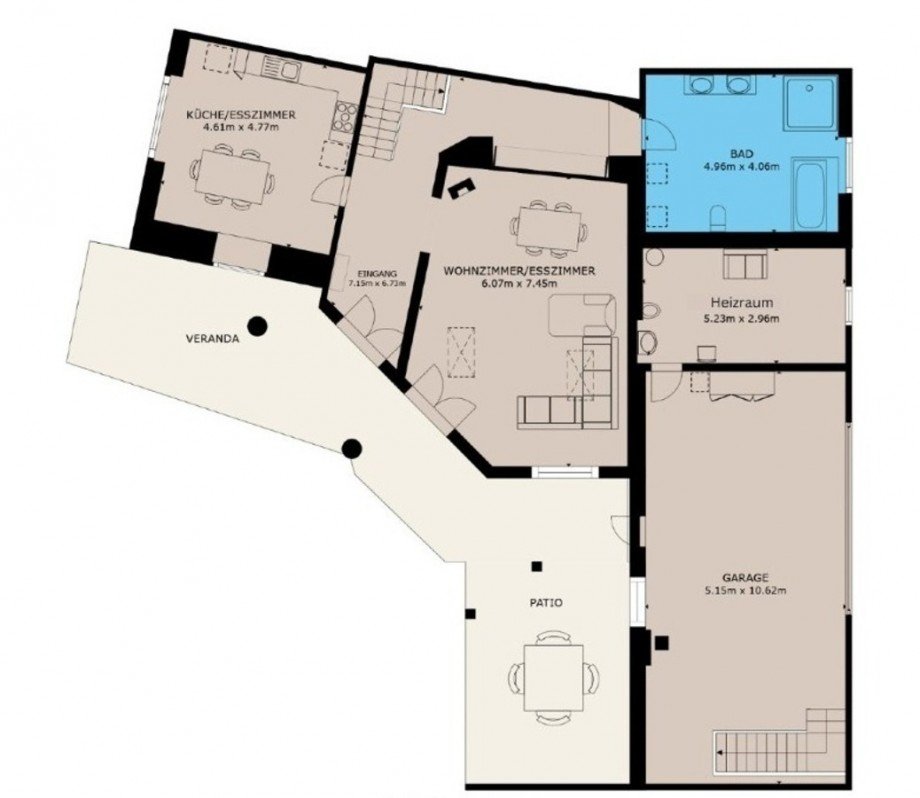 Grundriss EG Einfamilienhaus Micheln