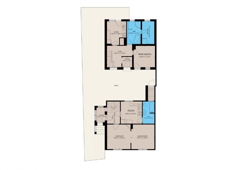 Grundriss EG Zweifamilienhaus S�dliches Anhalt