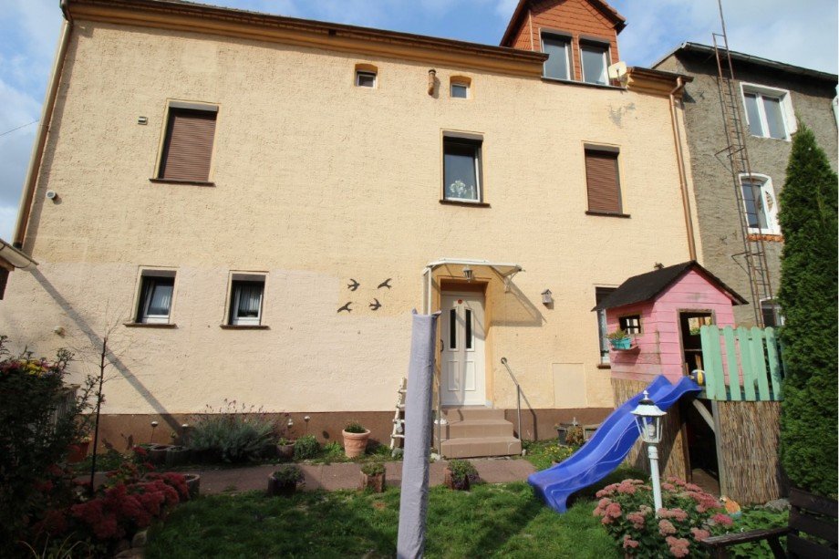 R�ckansicht Wohnhaus Reihenendhaus Teuchern