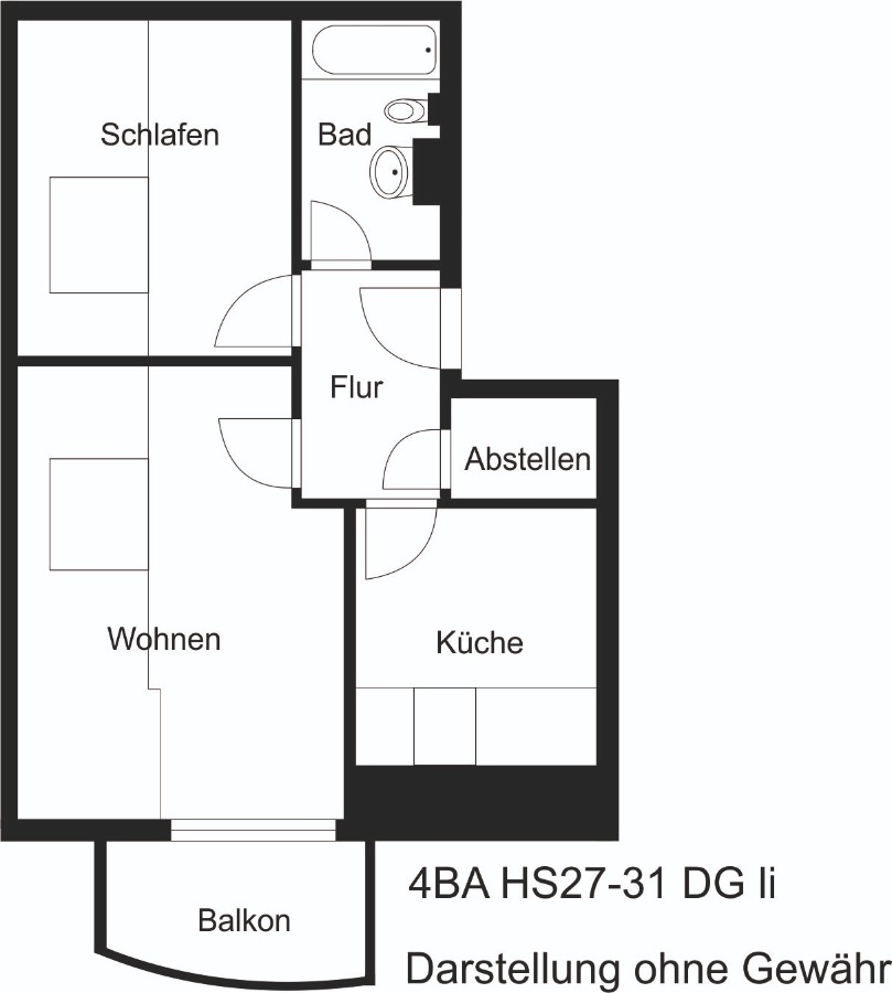 Grundriss Etagenwohnung K�then
