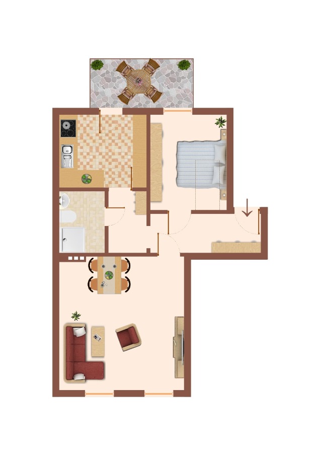 Grundriss Etagenwohnung K�then