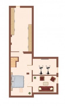 Grundriss DG OHNE K�UFERPROVISION!!! Gro�z�gige Doppelhaush�lfte mit wundersch�nem Garten