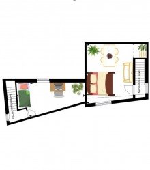 Grundriss Nebenhaus OG OHNE K�UFERPROVISION!!! Schickes Einfamilienhaus im Bungalowstil im l�ndlichen Raum