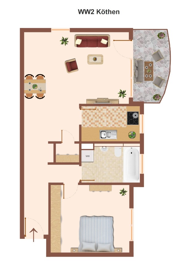 Grundriss Etagenwohnung K�then