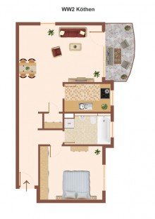 Grundriss Ohne K�uferprovision!!! Sichere Geldanlage im Wohnpark West