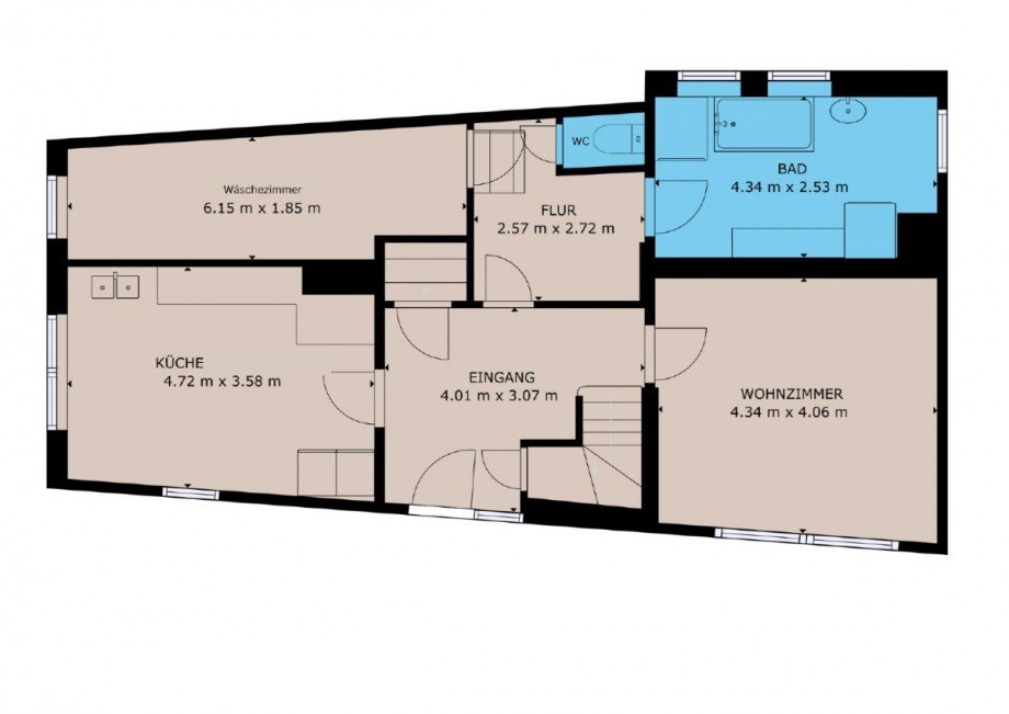 Grundriss EG Einfamilienhaus Gr�ningen