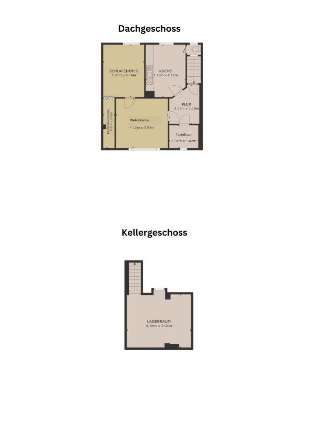 Grundrisse KG + DG Reihenmittelhaus K�then