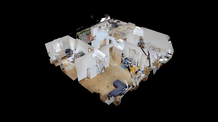 Grundriss mit M�beln Dachgeschosswohnung K�then