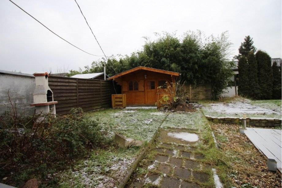 Blick in den Garten Doppelhaush�lfte Osternienburger Land