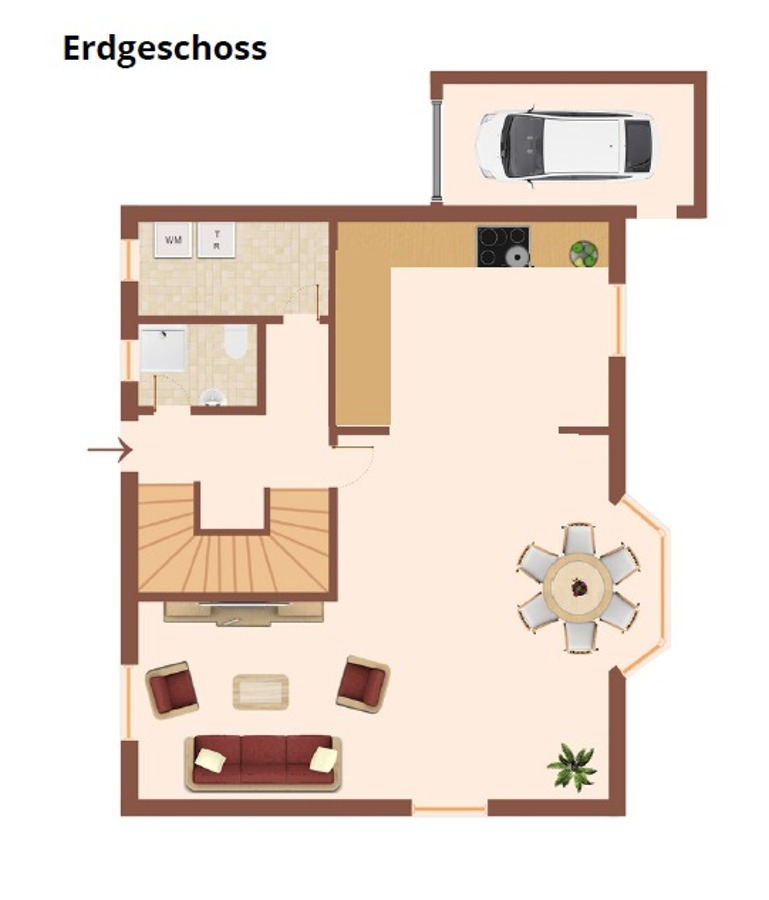 Grundriss EG Einfamilienhaus W�lknitz