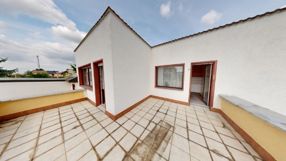 Terrasse Doppelhaush�lfte Gr�bzig