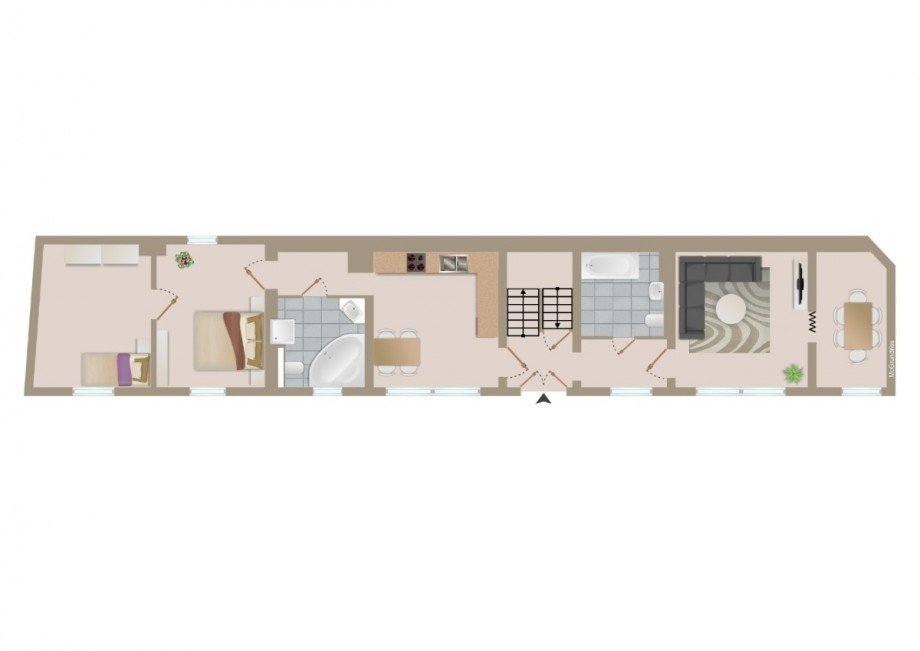 Grundriss Erdgeschoss Stadthaus K�nnern