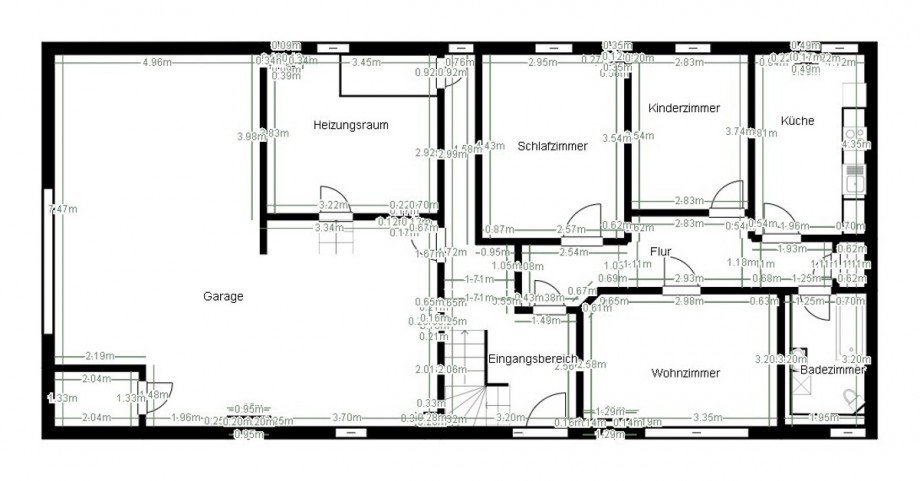 Grundriss EG Mehrfamilienhaus S�dliches Anhalt OT Reinsdorf