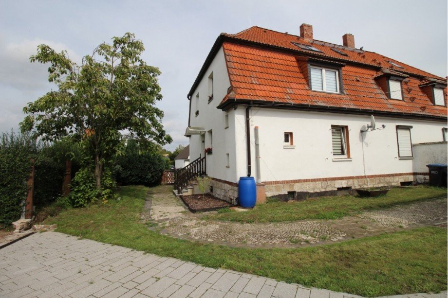 R�ckansicht Doppelhaush�lfte Osternienburger Land