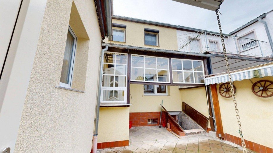 R�ckansicht Reihenmittelhaus Aken