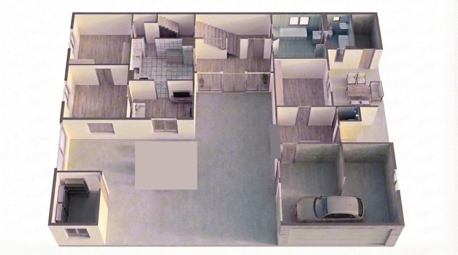 3D EG Doppelhaush�lfte Scheuder