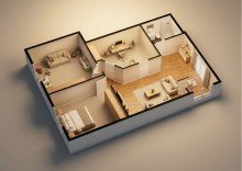 3D-Grundriss DG Ohne K�uferprovision! Familienidylle mit gro�em Garten - Einfamilienhaus mit Wintergarten & Garage