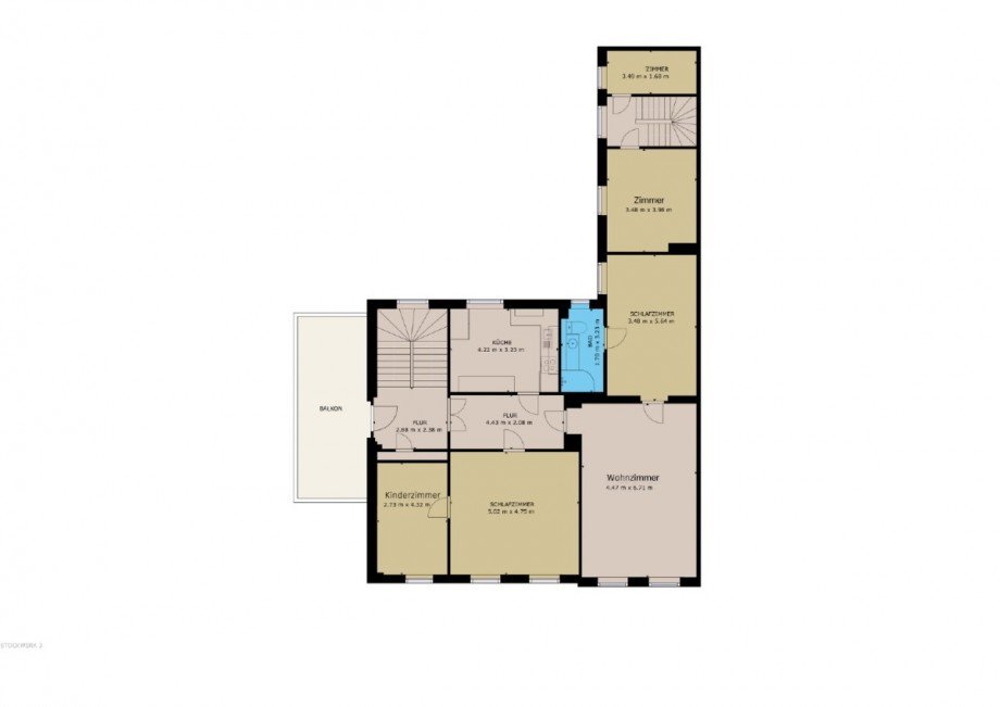 Grundriss OG Mehrfamilienhaus K�then