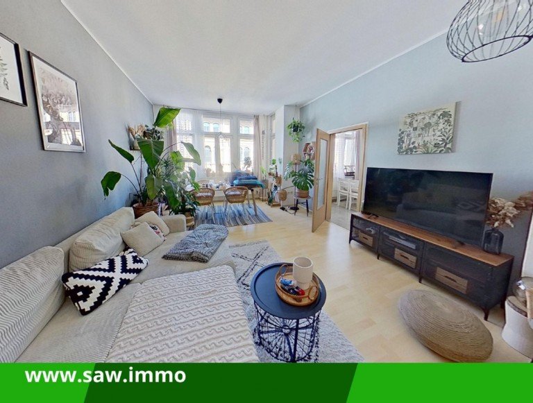 Wohnzimmer K�then/ Anhalt Etagenwohnung Wundersch�ne 2-Raum-Wohnung mit Balkon im Herzen von K�then