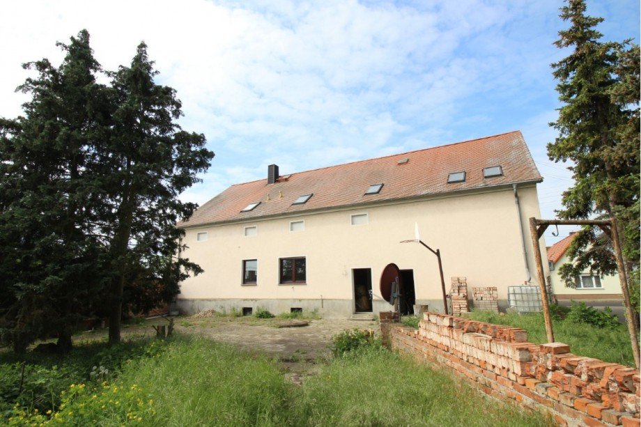 R�ckansicht Zweifamilienhaus Dornbock