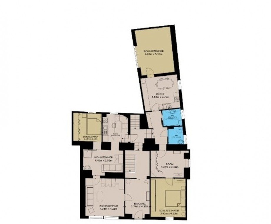 Grundriss EG Reihenendhaus K�nnern