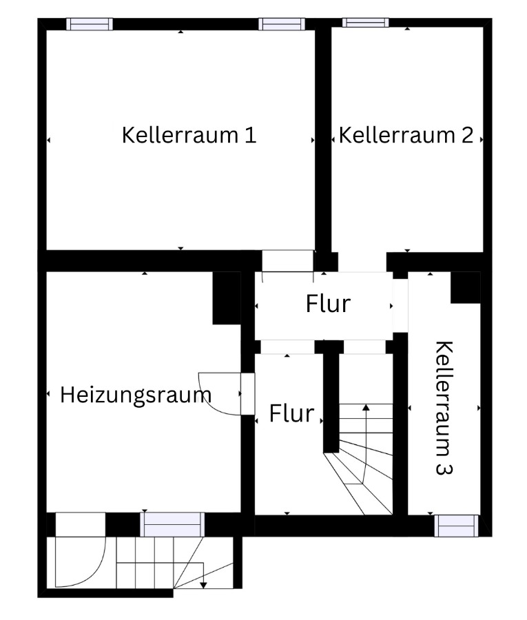 Grundriss Keller Reihenmittelhaus Hinsdorf