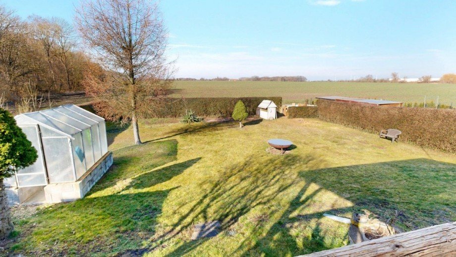 Blick in den Garten Einfamilienhaus W�rbzig