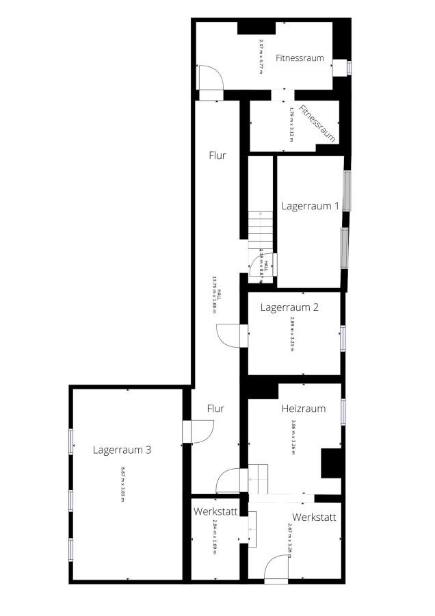 Grundriss Keller Wohn- / Gesch�ftshaus K�then