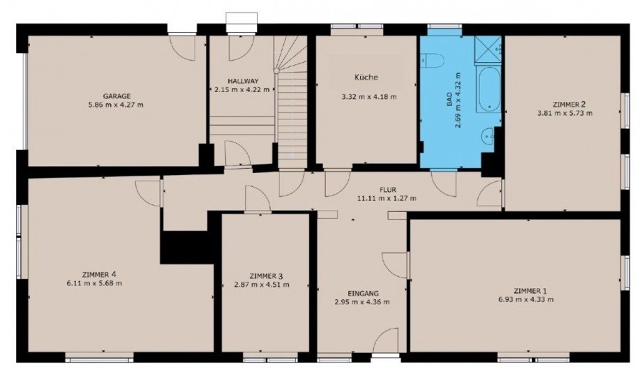 Grundriss EG Zweifamilienhaus Dornbock